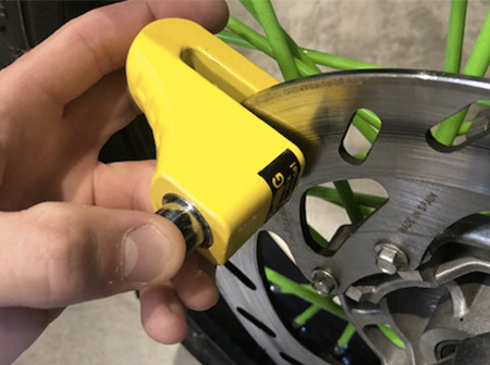 lock for motorcycle scooter disc